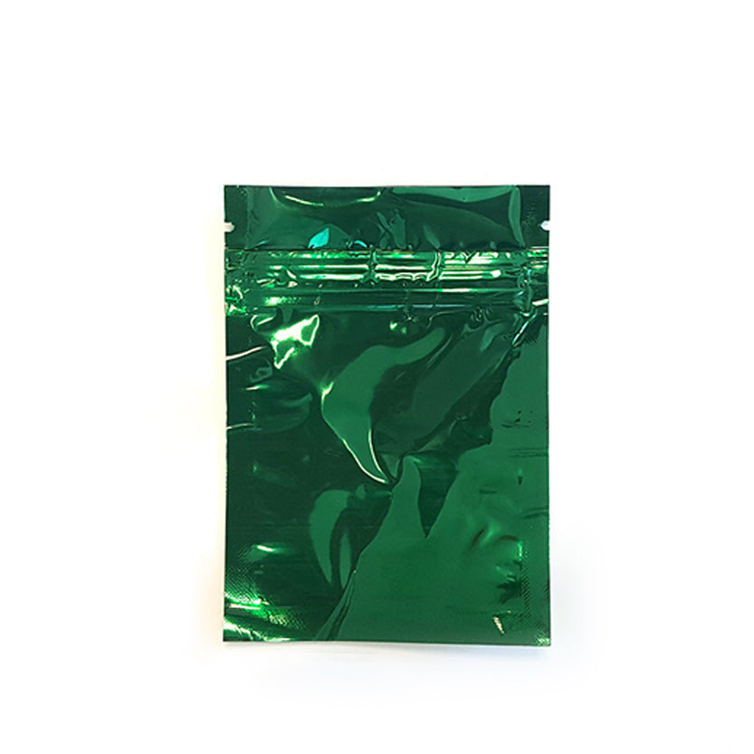 Busta di plastica con zip color verde