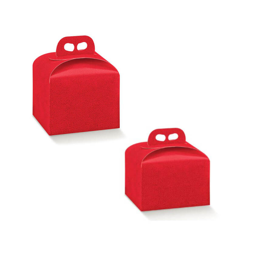 Scatola porta panettone rossa diverse dimensioni 