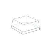 Disegno tecnico del coperchio trasparente quadrato per base torte 