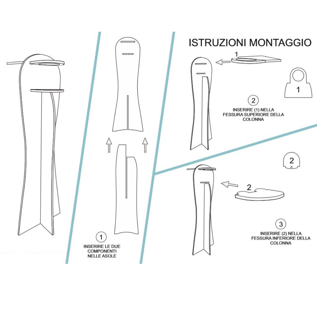 Disegno tecnico colonna porta igienizzante