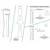 Disegno tecnico colonna porta igienizzante