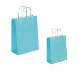 Shopper di carta azzurra in due formati