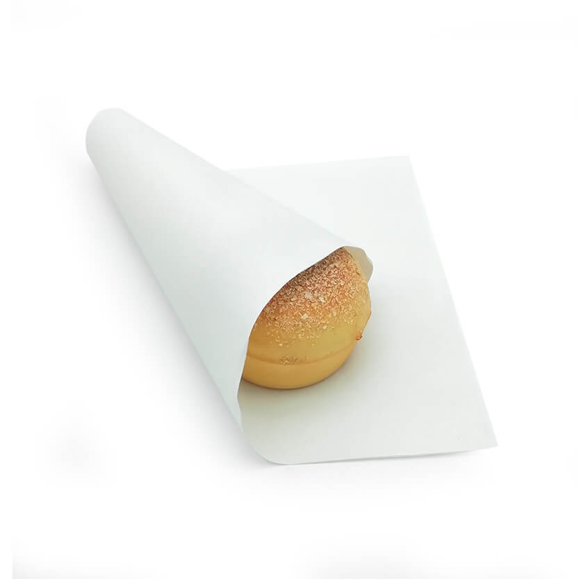 Carta alimentare bianca che avvolge un panino