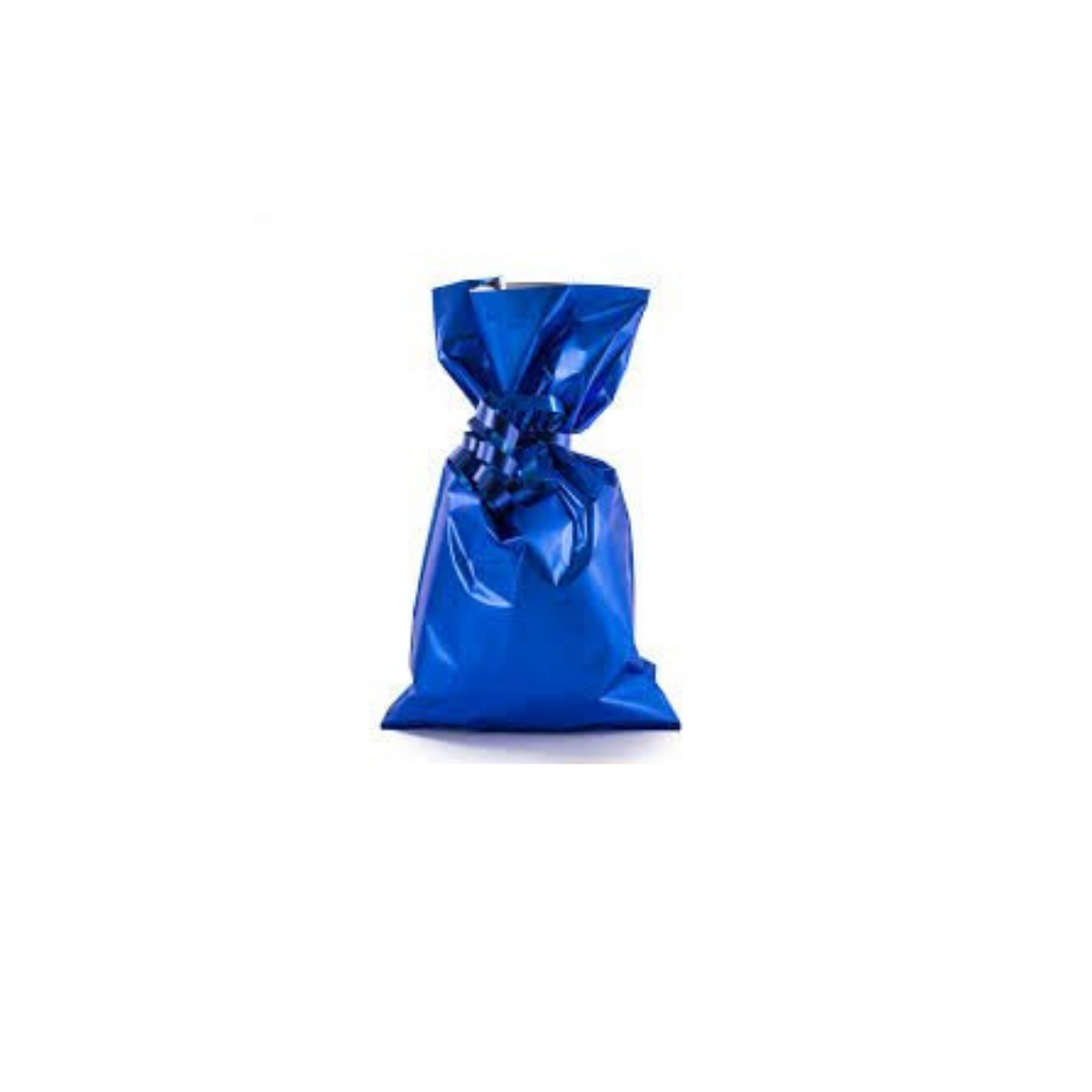 Busta metallizzata per regali blu , piena