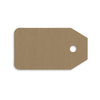 Cartellino di cartone color avana con foro
