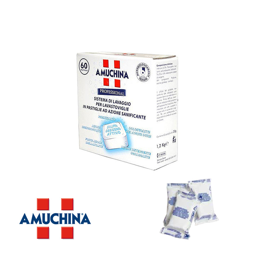 Confezione di pasticche per lavastoviglie amuchina