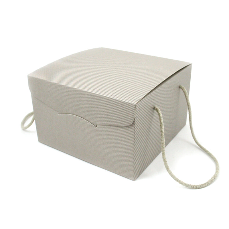 Scatola porta panettone basso quadrata bianca 