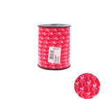 Bobina di nastro rosso con cuori bianchi 