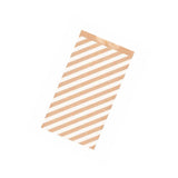 Busta di carta a righe oblique bianca e avana