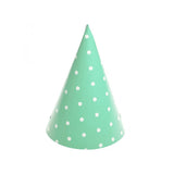Cappellino cono verde con pois bianchi
