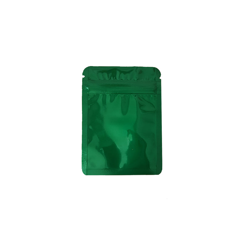Busta di plastica con zip color verde