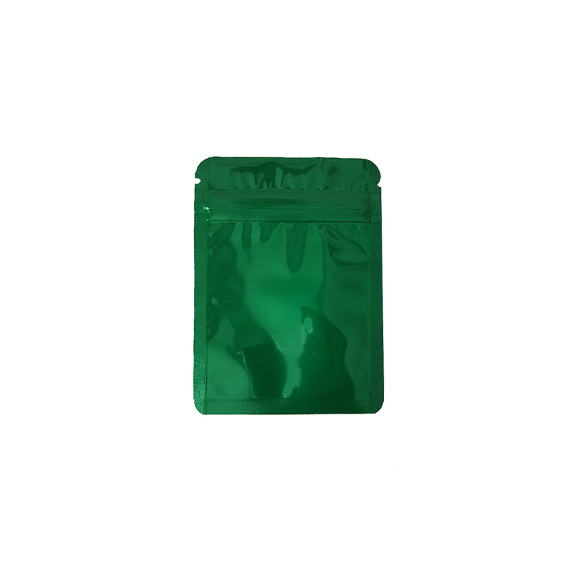 Busta di plastica con zip color verde