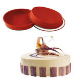 Stamp di silicone tondi per torta ed una torta