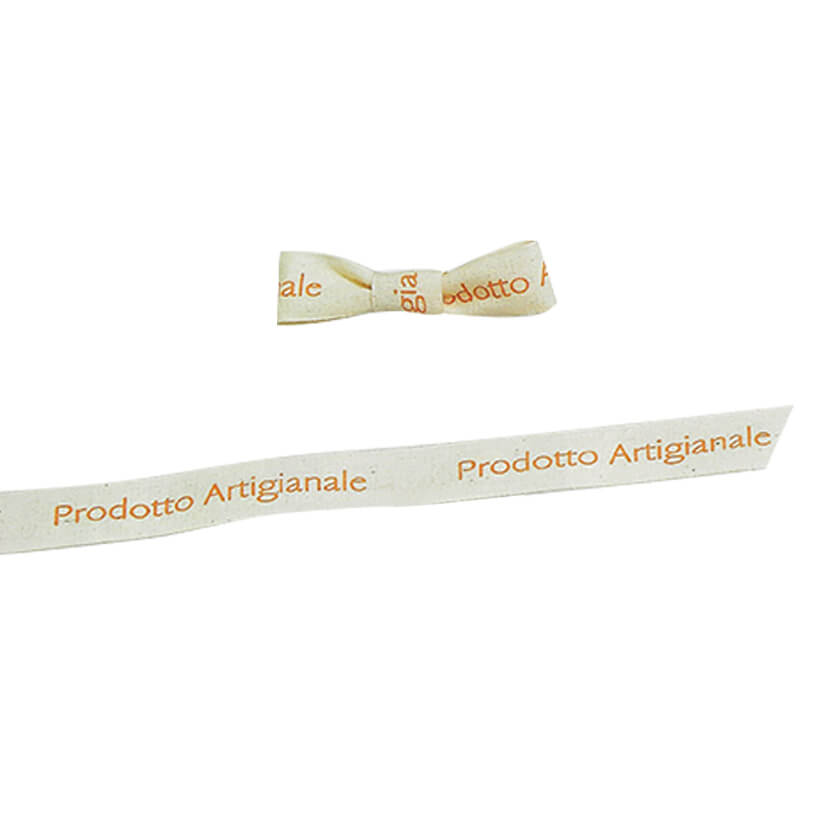 Nastro con scritta prodotto artigianale