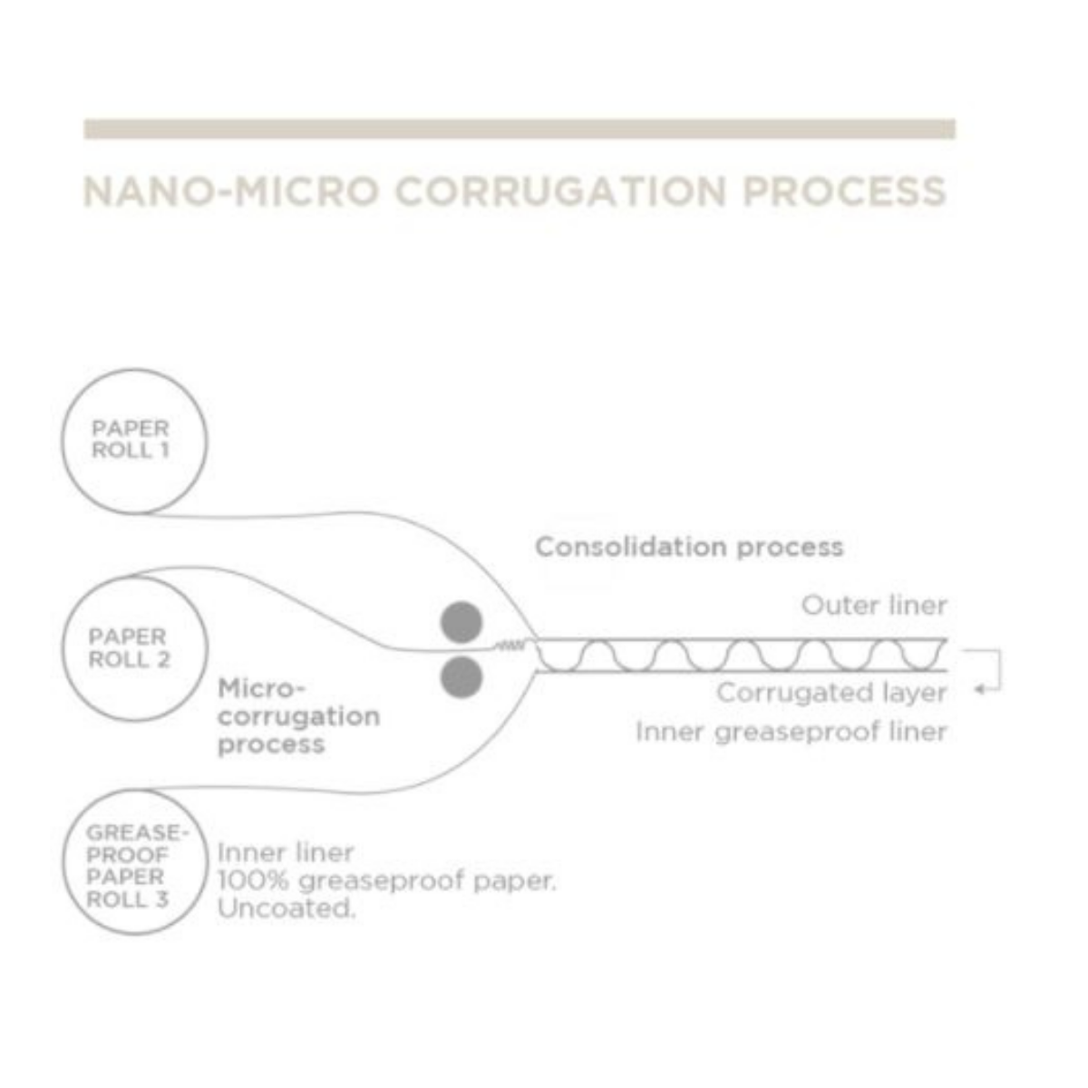 Schema di  un processo di nano micro corrugazione 