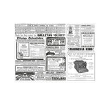 Tovaglietta americana di carta, bianca con scritte nere