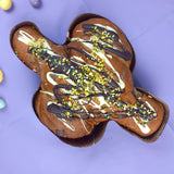 Colomba di pasqua vista dall'alto, nel suo stampo