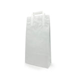 Sacchetto bianco con manico, di carta, per farina 