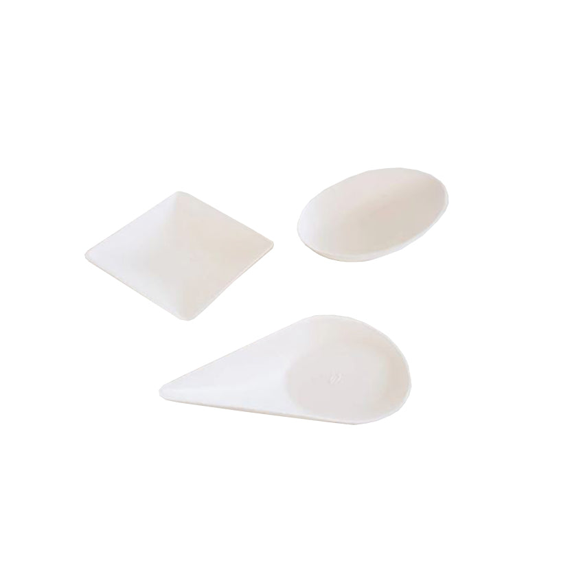 Monoporzioni finger food varie forme, bianche in polpa di cellulosa