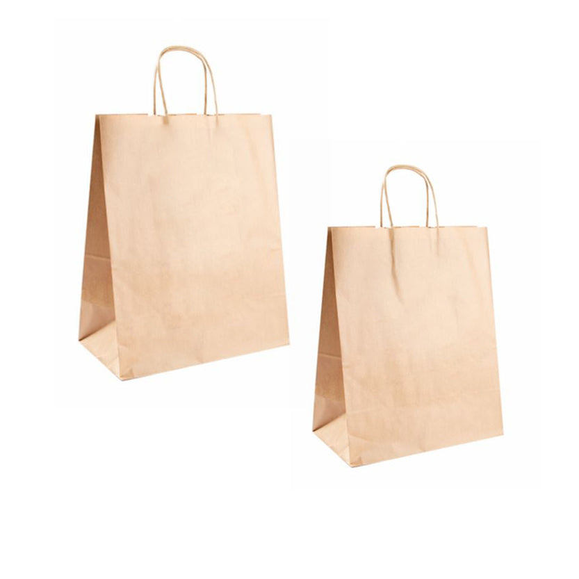 Shopper di carta color avana chiare di due diverse misure 