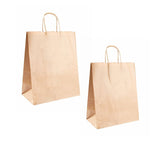 Shopper di carta color avana chiare di due diverse misure 