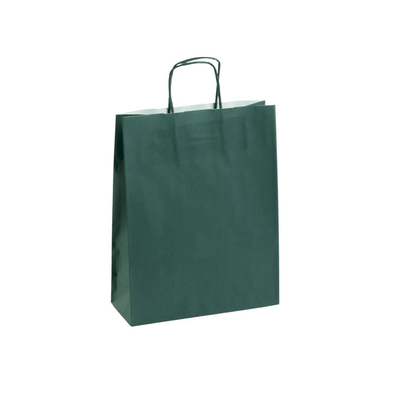 Shopper di carta colore verde scuro