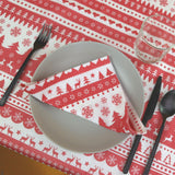 Dettaglio su tovaglia natalizia 