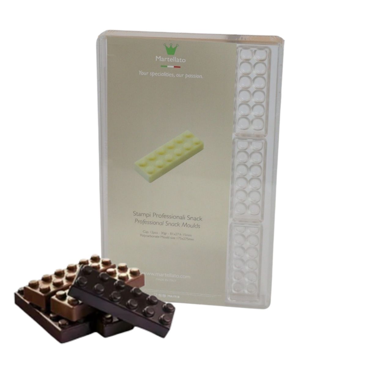 Stampo per cioccolatini in policarbonato da  € 9,36 + Iva