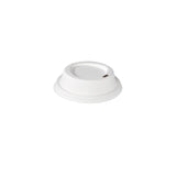 Coperchio bianco per bicchieri da asporto, in plastica con beccuccio 