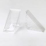 Confezione per tramezzino, trasparente, vuota, mostrata da due diverse prospettive