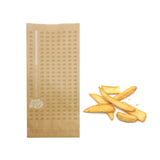 Sacchetti di carta antigrasso colore avana, e patatine fritte 