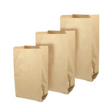 Sacchetti di carta color avana tre diverse misure, vuote