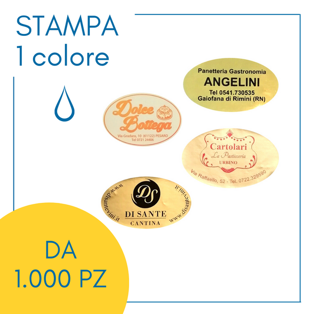 Etichette adesive personalizzate Oro
