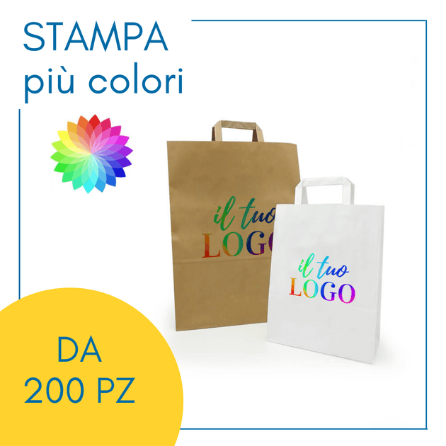 Sacchetti Carta Kraft con Manico Ritorto 80 g/m² 26+17x26cm (250 Pezzi Sacchetti Carta Kraft con Manico Ritorto 80 g/m² 26+17x26cm (250 Pezzi