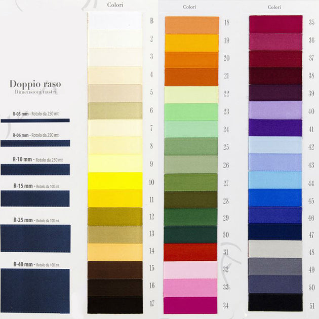 Cartella con i colori per la stampa nastri