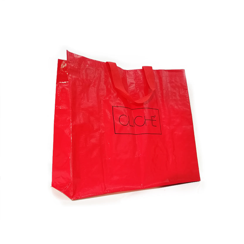 Shopper riutilizzabile rossa personalizzata 