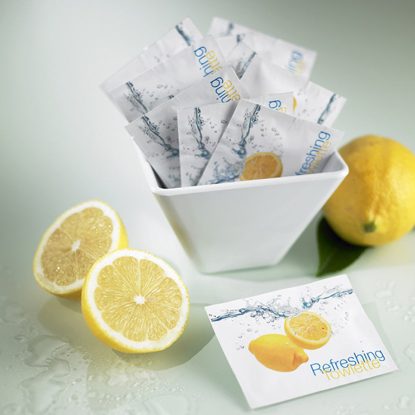 Salviette per ristoanti post pranzo al limone rinfrescanti