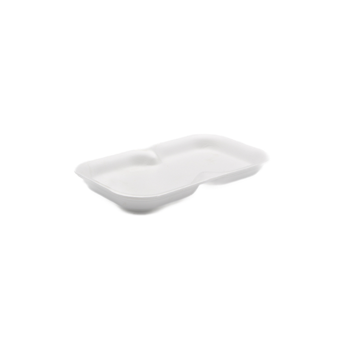 Vassoio bianco due scomparti