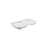 Vassoio bianco due scomparti