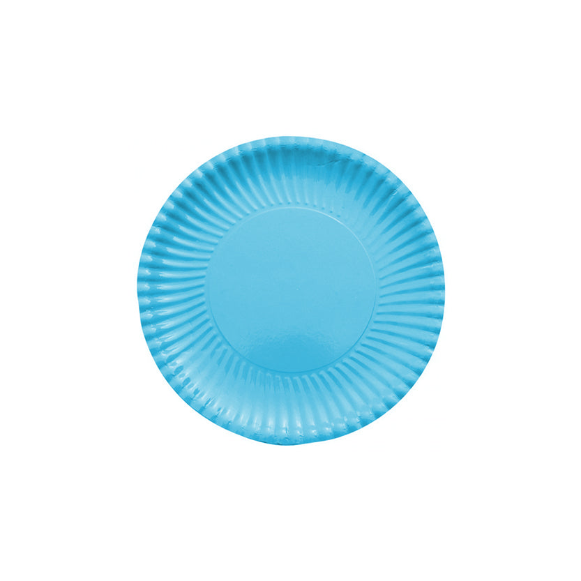 Piatto di carta monouso azzurro
