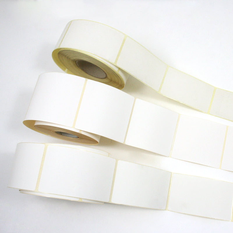 Nastri di etichette bianche rettangolari