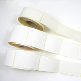 Nastri di etichette bianche rettangolari