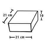 Disegno con misure di scatola 