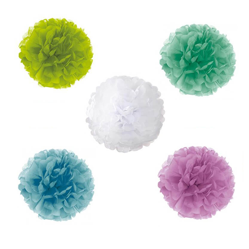 Decorazioni in carta di diversi colori