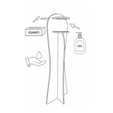 Disegno tecnico colonna porta igienizzante