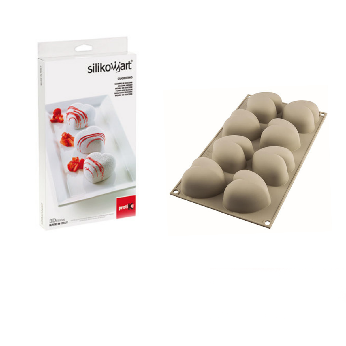 Stampo di silicone per cioccolatini a forma di cuore 