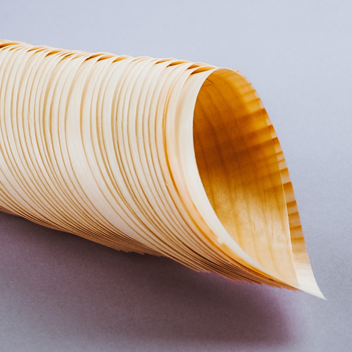 Barchette di bambu impilate 