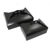 Scatole per paste e torte, di cartone, nere, due diverse misure 