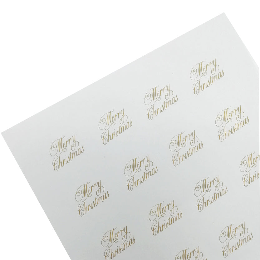 Dettaglio etichette Merry Christmas