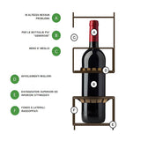 Scheda con descrizione per ferma bottiglia di vino per spedizione 